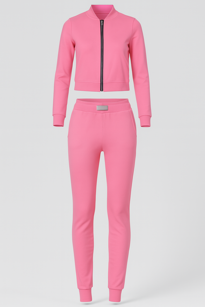 Visilisa | Damen Freizeit-Trainingsanzug mit Zip-Jacke und Jogginghose