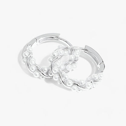 Eleganter Kreis | Perlen-Ohrringe - Zeitlose Raffinesse