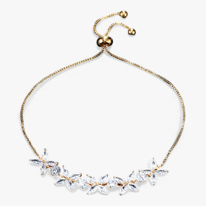 Zirkonia-Blüte | Charm-Armband - Elegantes Blumendesign