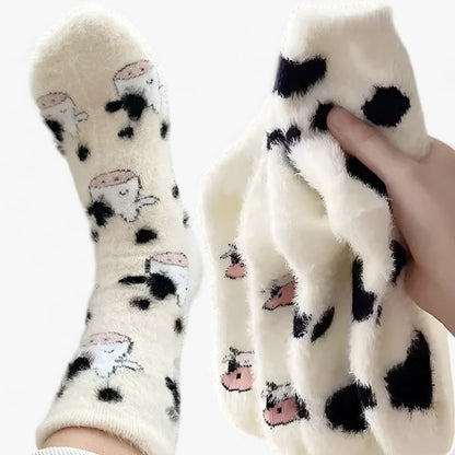 Plüsch-V Cow Socken - Gemütlich und Warm