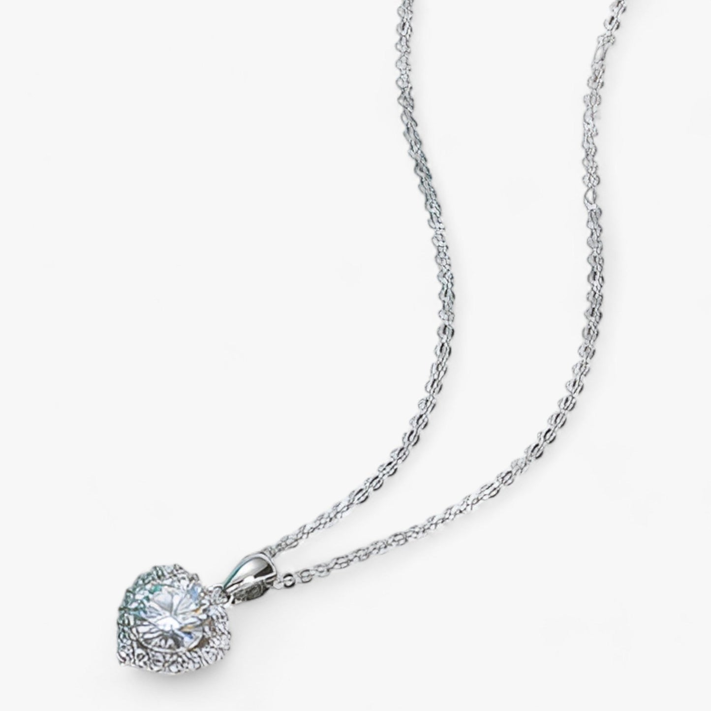 Moissanite-Herzanhänger-Kette - Feiern Sie ewige Liebe