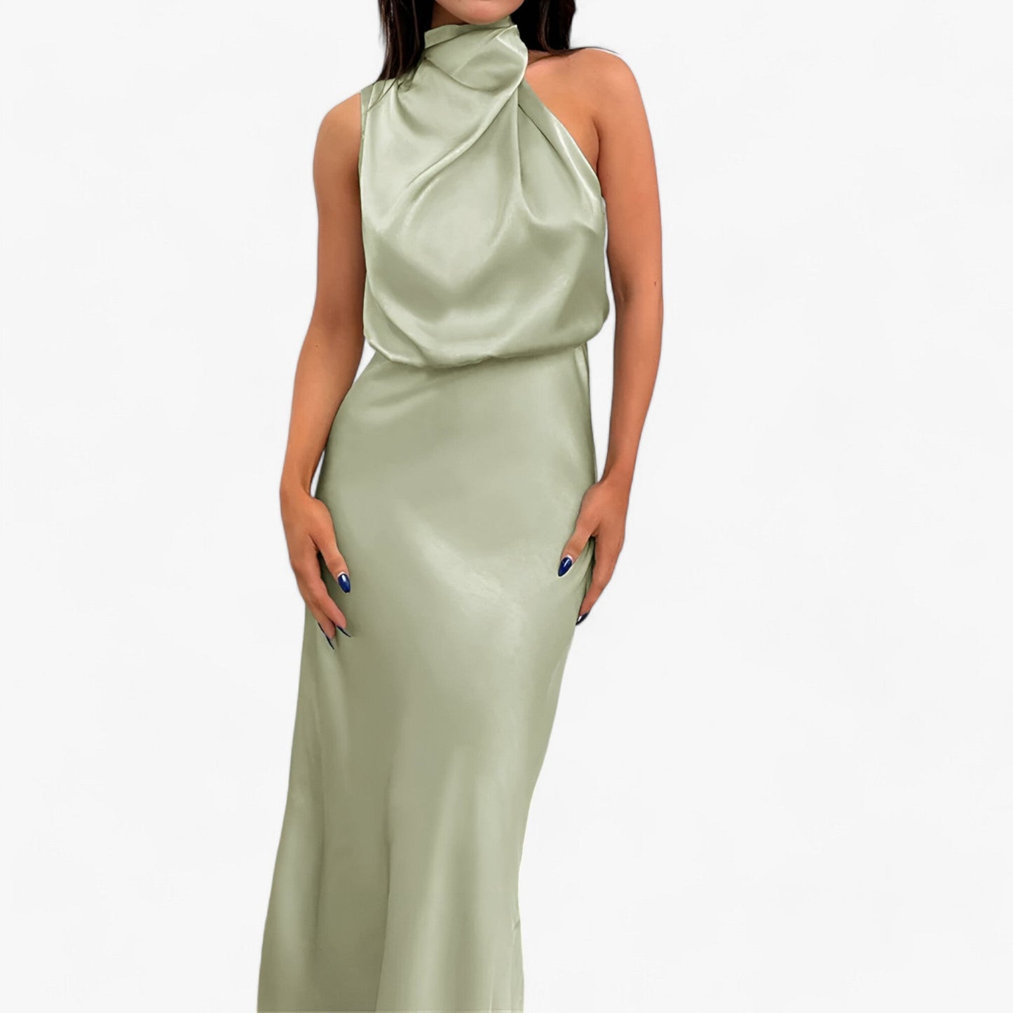 Satin-Langes Kleid - Luxus und Flattering