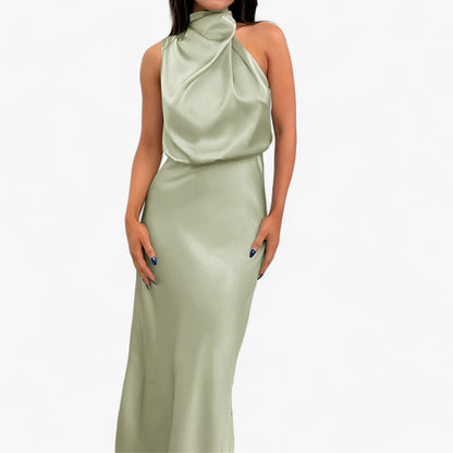 Satin-Langes Kleid - Luxus und Flattering