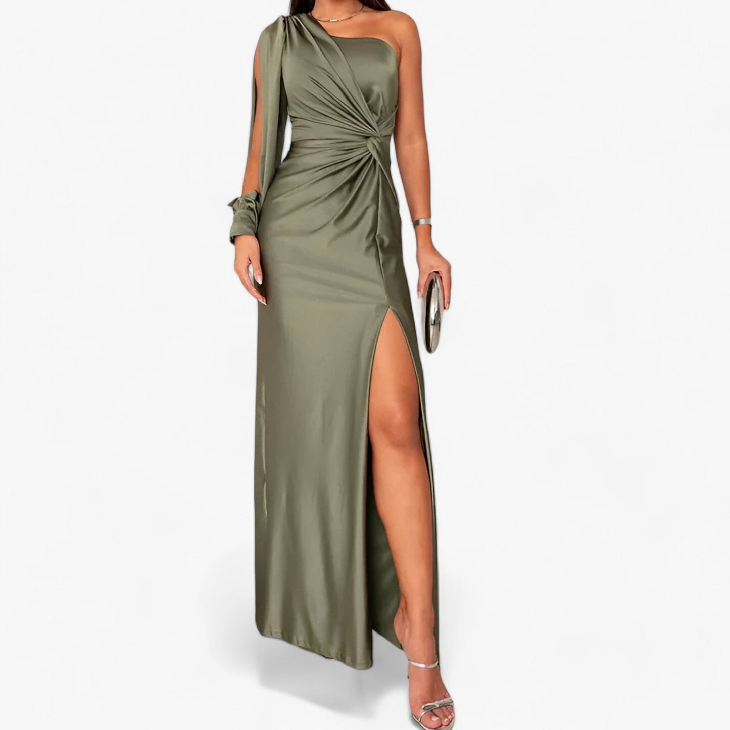 Satin-Langes Kleid - Elegant und Komfortabel