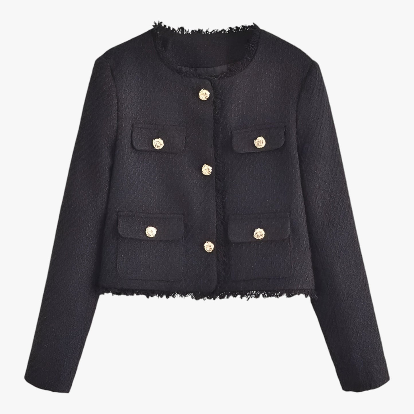 Kurze Tweed-Jacke - Elegante Textur für den Herbst