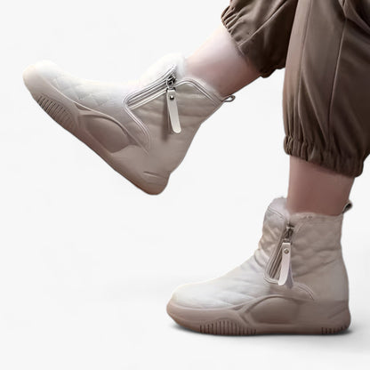 Schneestiefel mit seitlicher Kette - dicke Sohle und warmem Komfort für den Winter