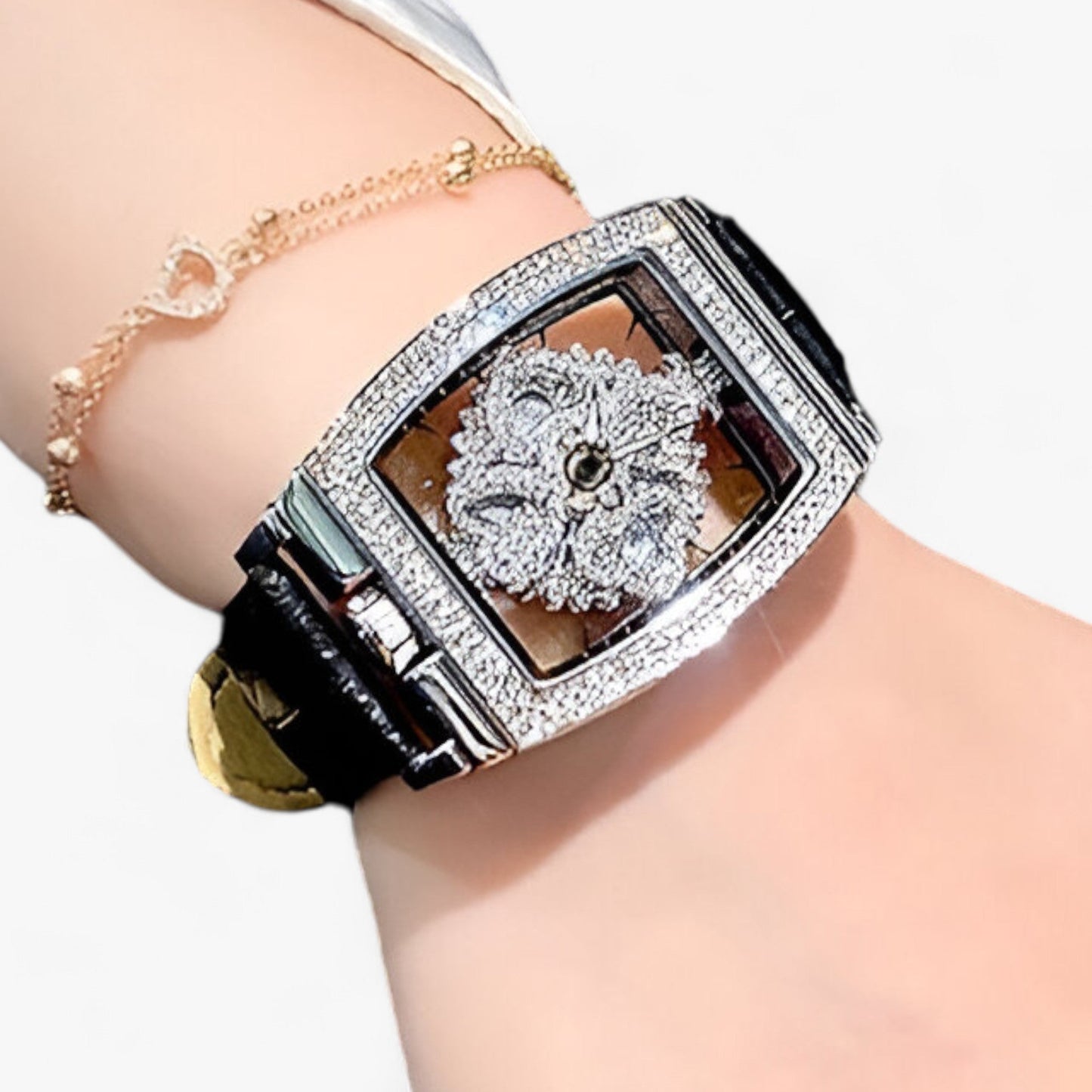 Luxus-Quartz-Uhr - Funkelnde Eleganz für Frauen