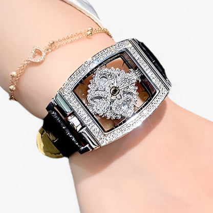 Luxus-Quartz-Uhr - Funkelnde Eleganz für Frauen