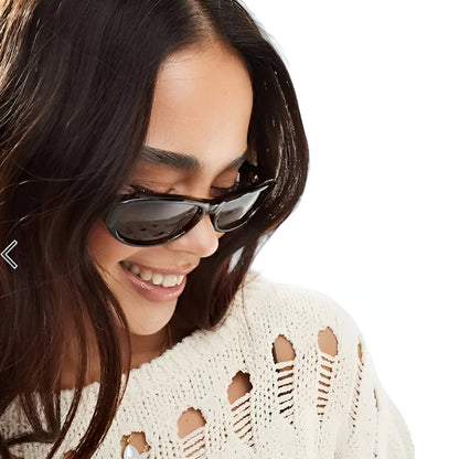 Cat-Eye Sonnenbrille mit Schwarzem Verlauf - Trendy und Raffiniert