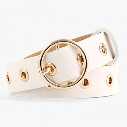 Ledergürtel mit Runder Schnalle - Klassisch und Raffiniert