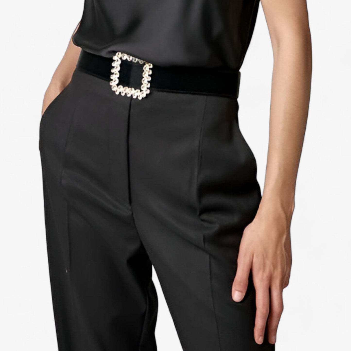 PU-Gürtel - Glamourös mit Funkelnder Schnalle