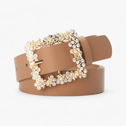 PU-Gürtel - Glamourös mit Funkelnder Schnalle