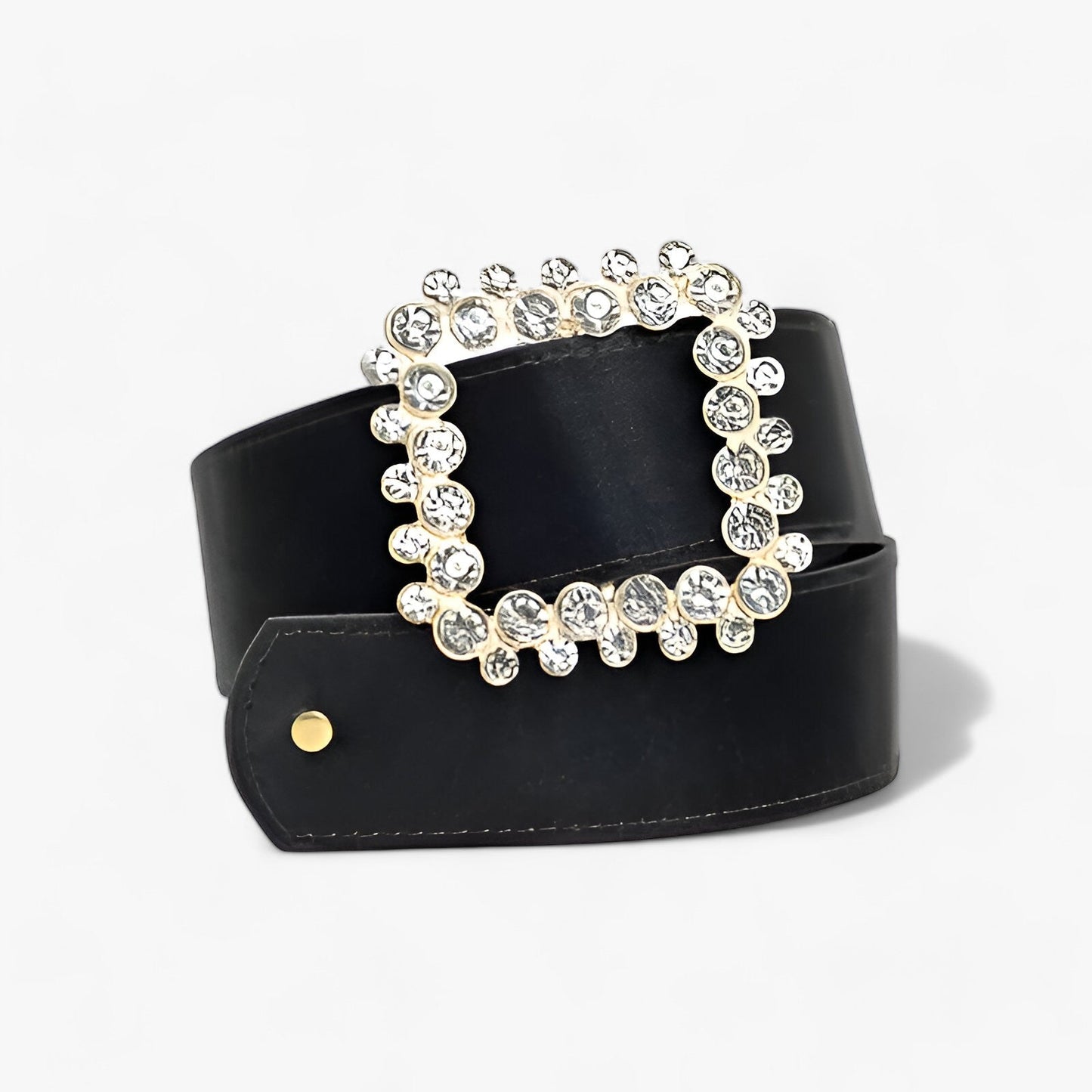 PU-Gürtel - Glamourös mit Funkelnder Schnalle