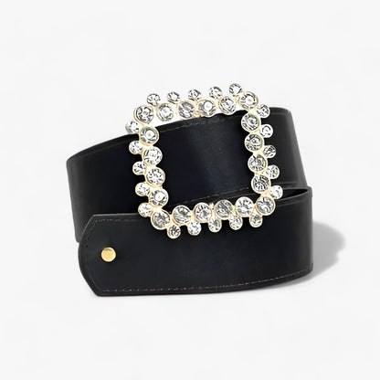 PU-Gürtel - Glamourös mit Funkelnder Schnalle