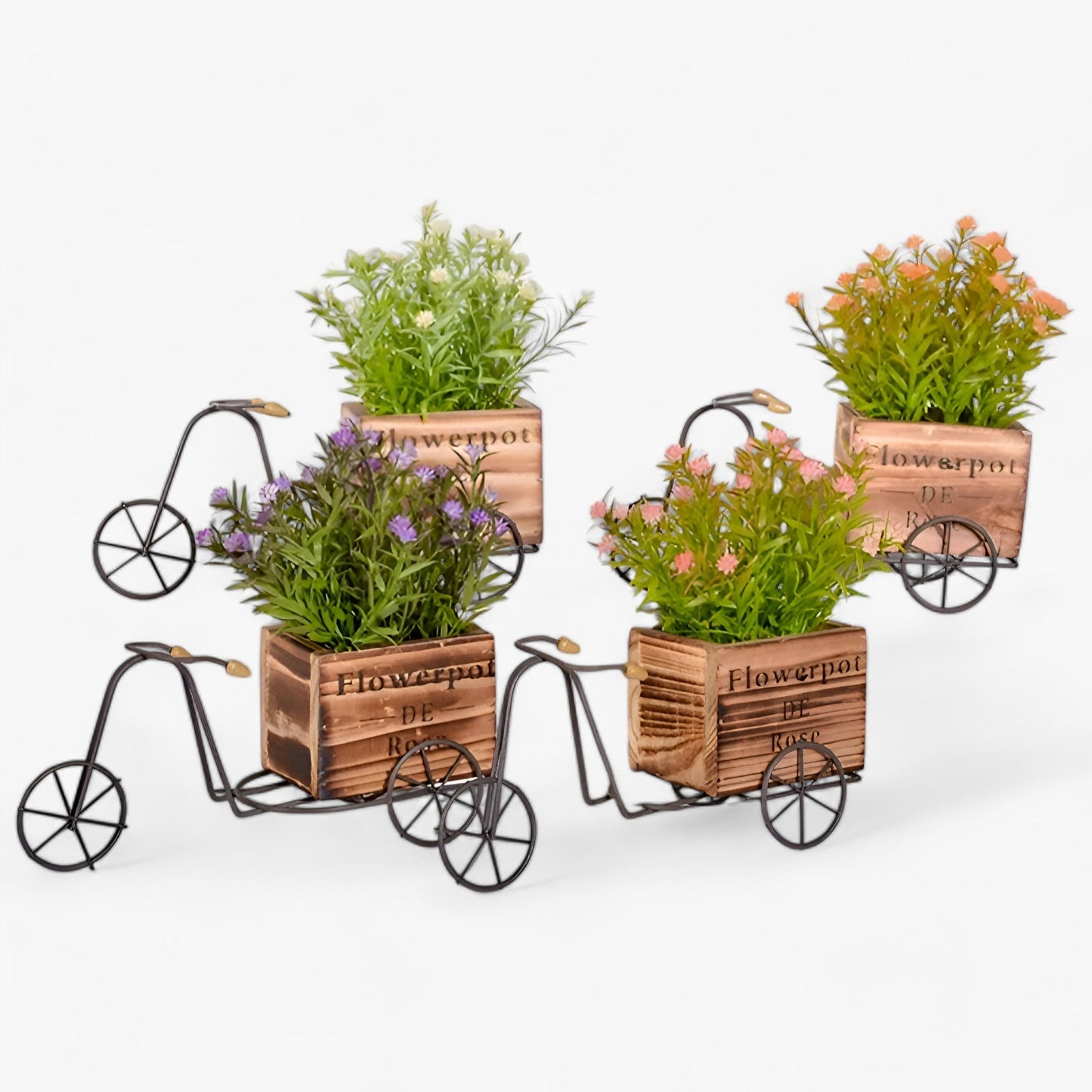 PedalBlüte | Retro-Blumentopf - Verspielte Sukkulentenausstellung