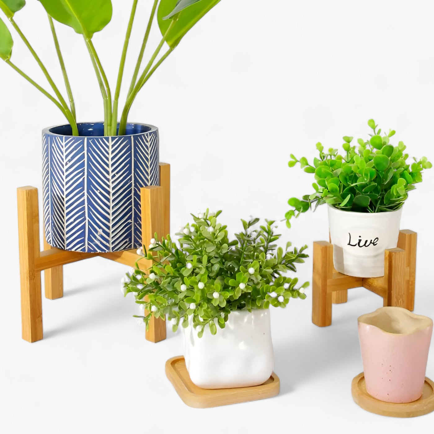 Bonsai-Glück | Holzpflanzgestell - Dauerhafte Eleganz