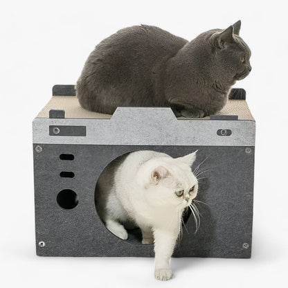 Kratz- und Ruheplatz für Katzen - Perfekte Kombination aus Komfort und Spiel