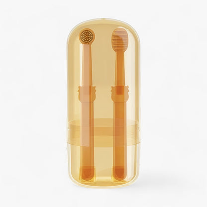 Reinigungsbürste für Hunde und Katzen - Kunststoffbürste mit Sanftem Silikonreinigungsschaber