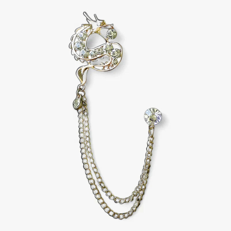 Drachenförmige Herrenbrosche - Verleiht jedem Outfit Eleganz