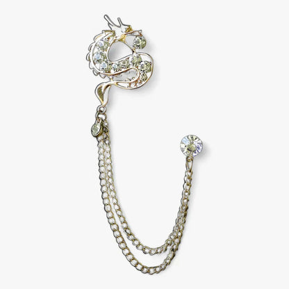 Drachenförmige Herrenbrosche - Verleiht jedem Outfit Eleganz