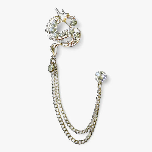 Drachenförmige Herrenbrosche - Verleiht jedem Outfit Eleganz