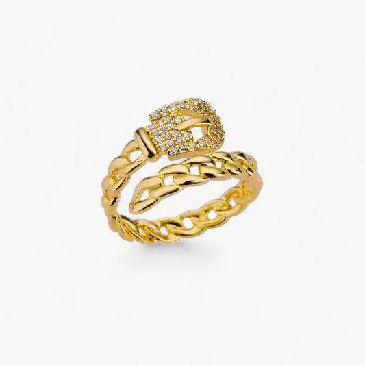 Zirkon-Gürtel-Ring - Chic und Modern