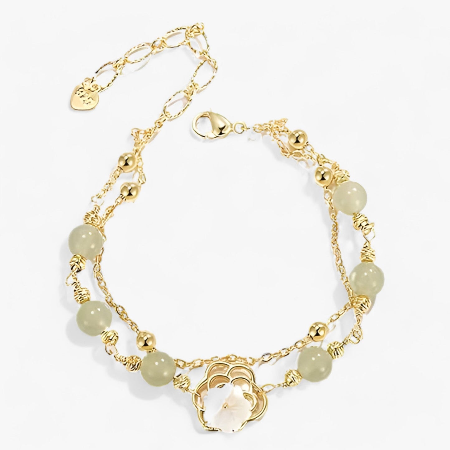 Blüten-Schichten | Elegantes Armband - Doppelte Blütenzauber