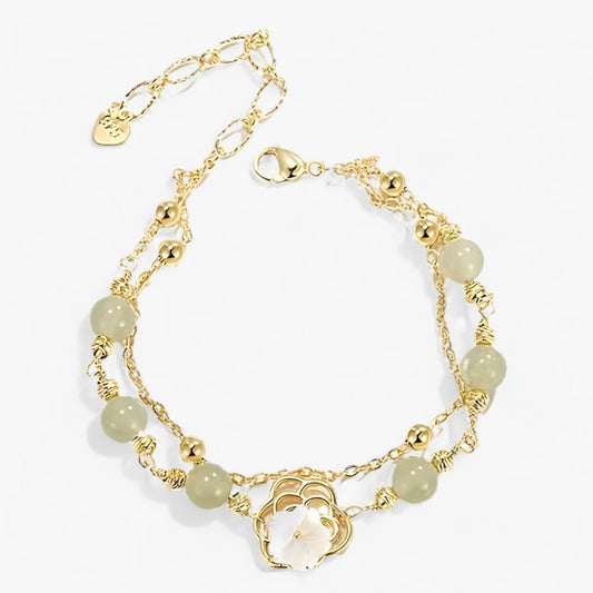 Blüten-Schichten | Elegantes Armband - Doppelte Blütenzauber