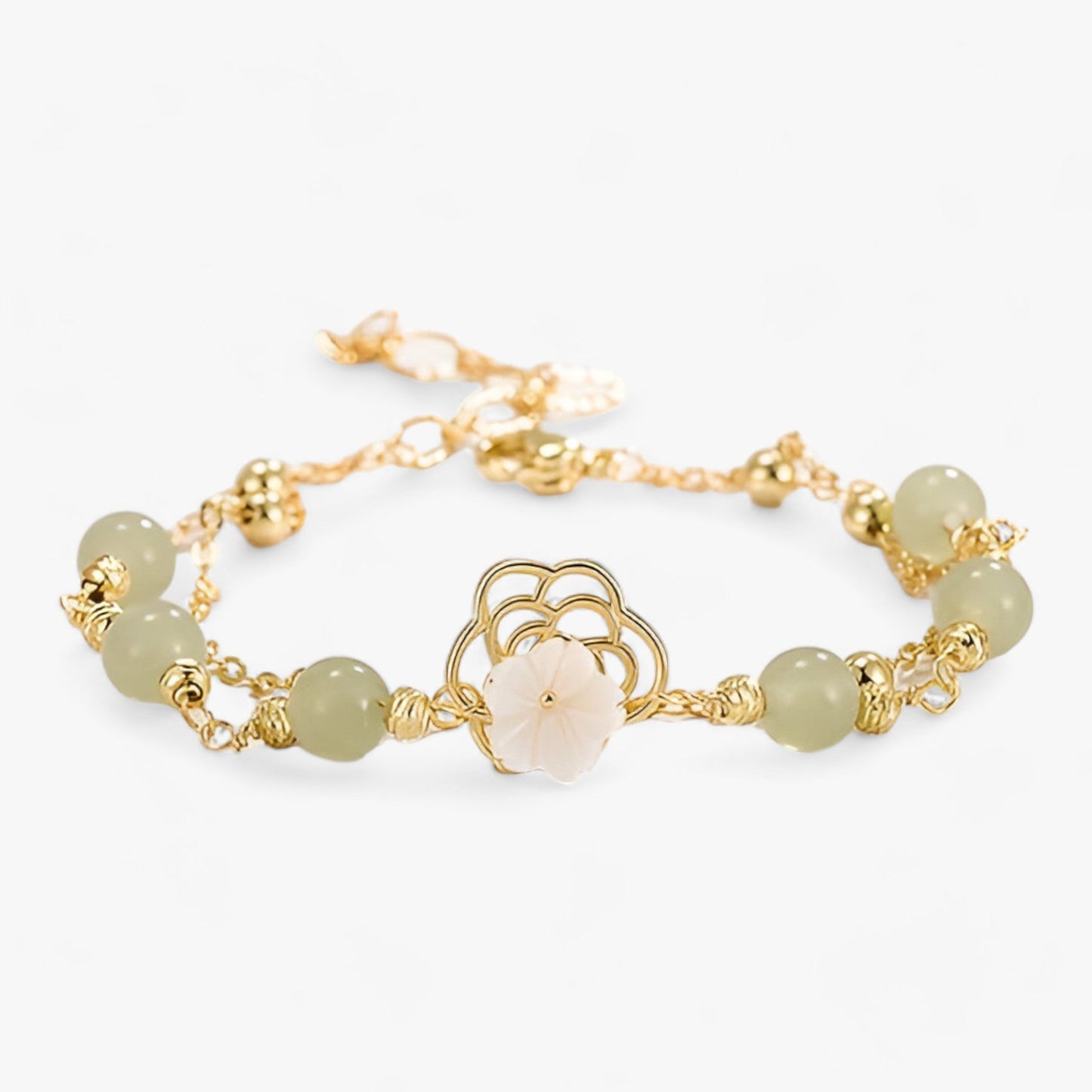 Blüten-Schichten | Elegantes Armband - Doppelte Blütenzauber