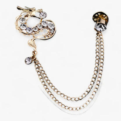 Drachenförmige Herrenbrosche - Verleiht jedem Outfit Eleganz