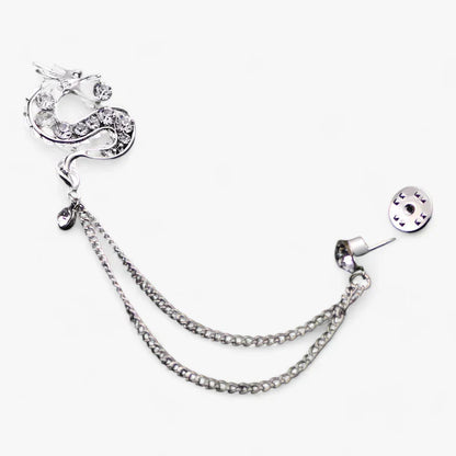 Drachenförmige Herrenbrosche - Verleiht jedem Outfit Eleganz