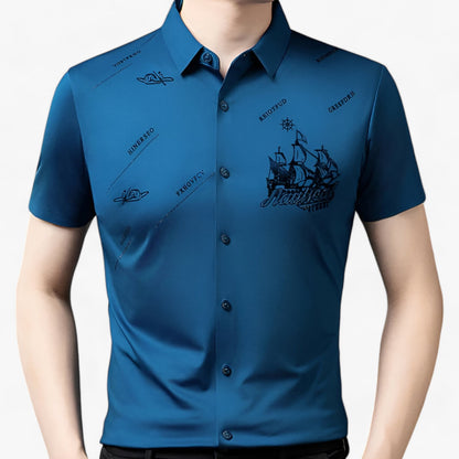 Herren Kurzarm Hemd mit Knopfleiste - Professioneller Komfort