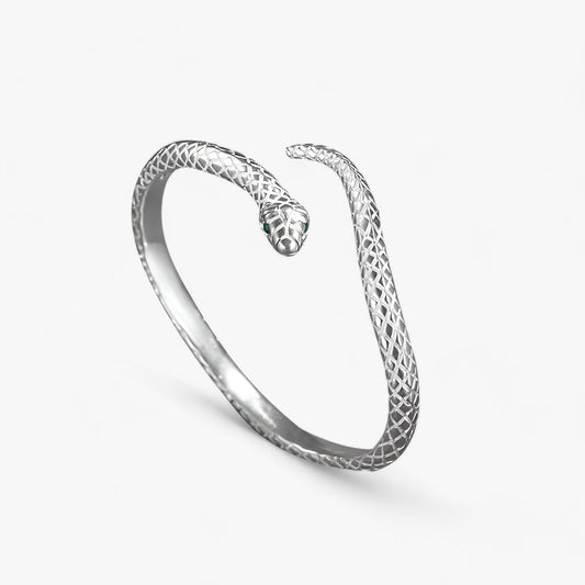 Schlangenarmband – Charm & elegantes Silber