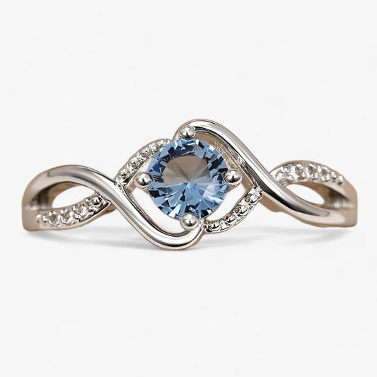 Charmanter blauer Ring - Müheloser Glamour
