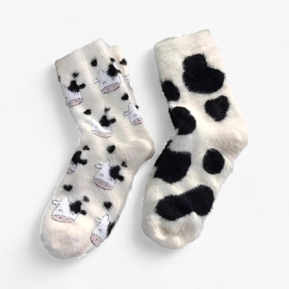 Plüsch-V Cow Socken - Gemütlich und Warm