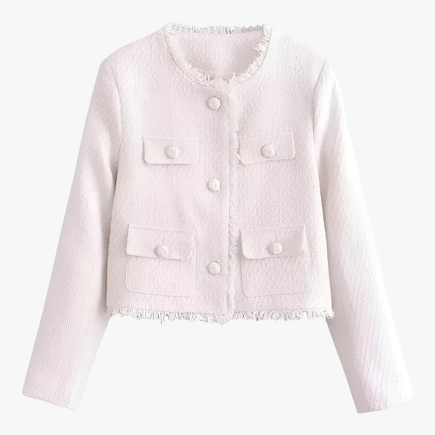 Kurze Tweed-Jacke - Elegante Textur für den Herbst