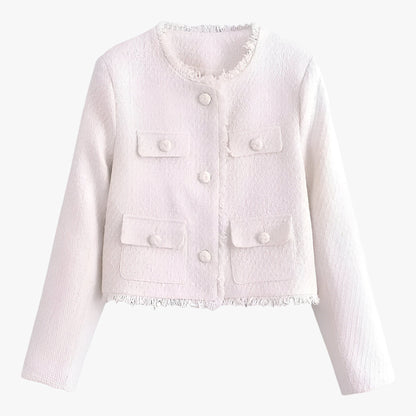 Kurze Tweed-Jacke - Elegante Textur für den Herbst