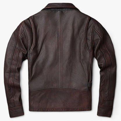 Herren Lederblouson - Vintage Biker Wärme