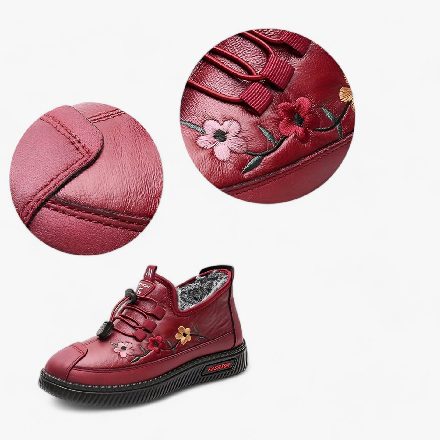 Leder-Mokassins mit Fell - Sanfte Wärme für den Komfort älterer Menschen