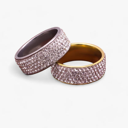 Kristall-Ehering – eleganter Edelstahl