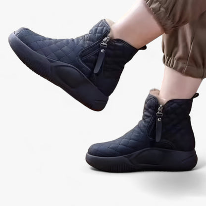 Schneestiefel mit seitlicher Kette - dicke Sohle und warmem Komfort für den Winter