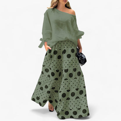 Lässiger 2-teiliger Anzug - Müheloser Stil mit lockerem geometrischem Print