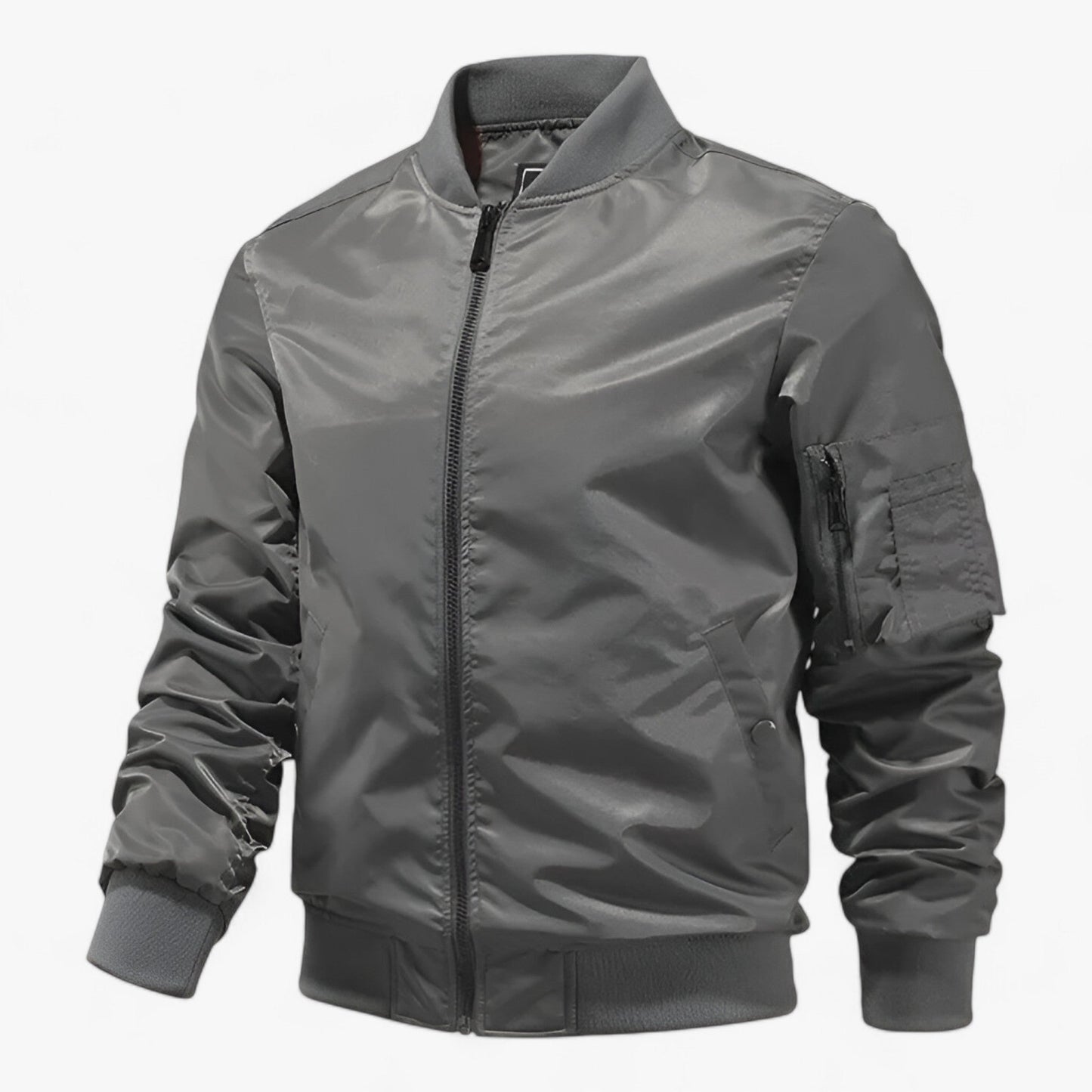 Pilot Jacket Herren - Stehkragen Fliegerjacke Einfarbig