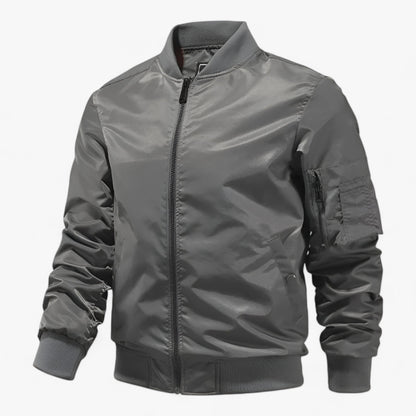 Pilot Jacket Herren - Stehkragen Fliegerjacke Einfarbig