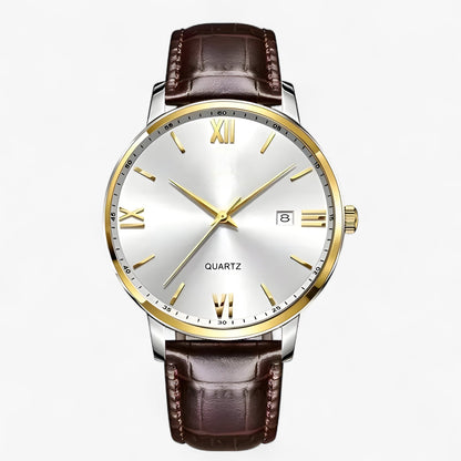 Morgan | Herren Luxus Quartz Uhr – Stilvolles Lederarmband Uhr für Anspruchsvolle Männer