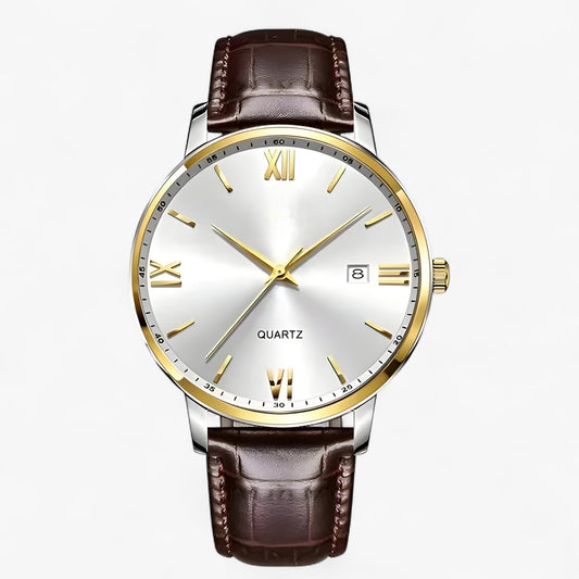 Morgan | Herren Luxus Quartz Uhr – Stilvolles Lederarmband Uhr für Anspruchsvolle Männer