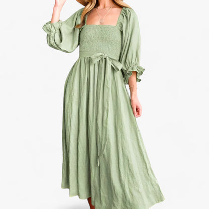 Kleid mit Rüschenärmeln - Elegant und Bequem