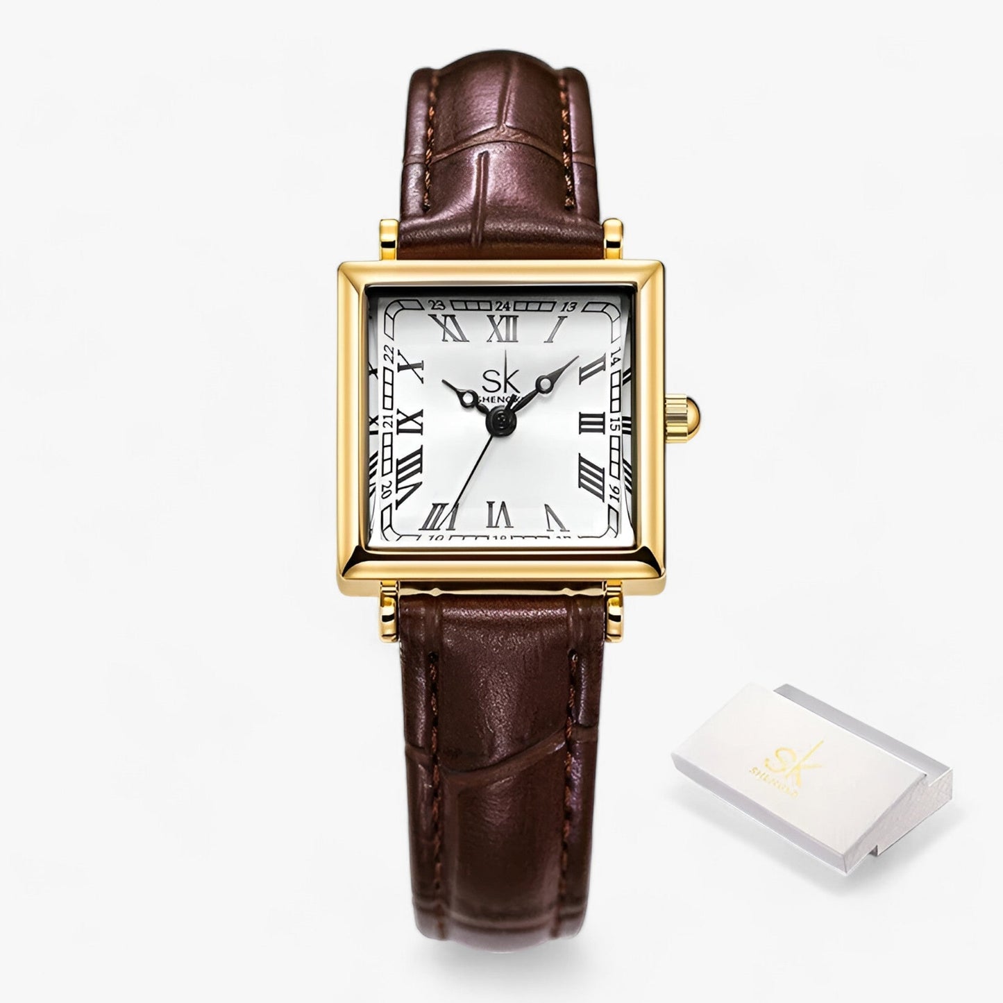 Charlotte | Quadratisches Damenarmbanduhr – wunderschön und elegant für besondere Anlässe
