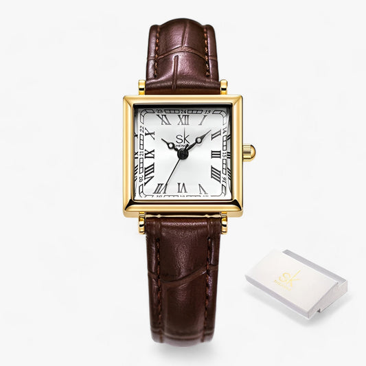 Charlotte | Quadratisches Damenarmbanduhr – wunderschön und elegant für besondere Anlässe