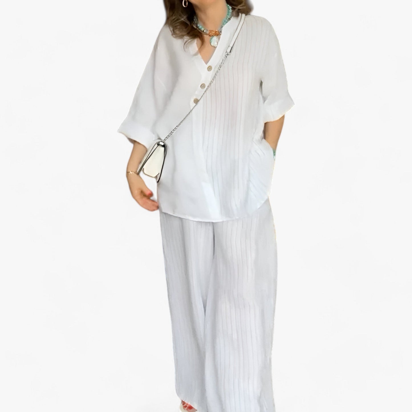 Damen Freizeit Baumwoll-Leinen Set - Ultimativer Komfort & Stil